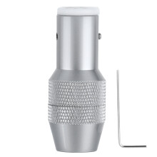 Gearstangsknop til biler, gearstangsgreb i aluminium med trykknap, skinnende, glat overflade, forbedrer den indvendige udsmykning, giver god oplevelse