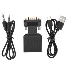 Convertor de semnal HD HDMI la VGA placat cu aur, performanță superioară, dual band, funcționează cu orice router Wifi, plug and play, pentru