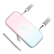 Estojo de viagem fino e elegante para Nintendo Switch, feito de material PU rígido e resistente a impactos, com detalhes internos requintados e