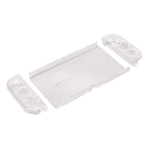 Capa protetora fina para Nintendo Switch OLED, transparente e compatível com dock, com proteção completa. Feita com material premium e design 1
