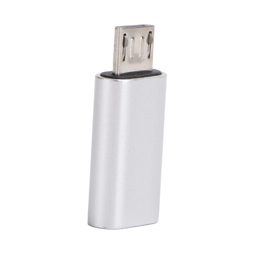 Type-C Adapter Converter Female to Micro Male USB Charging Data Line Silver 1