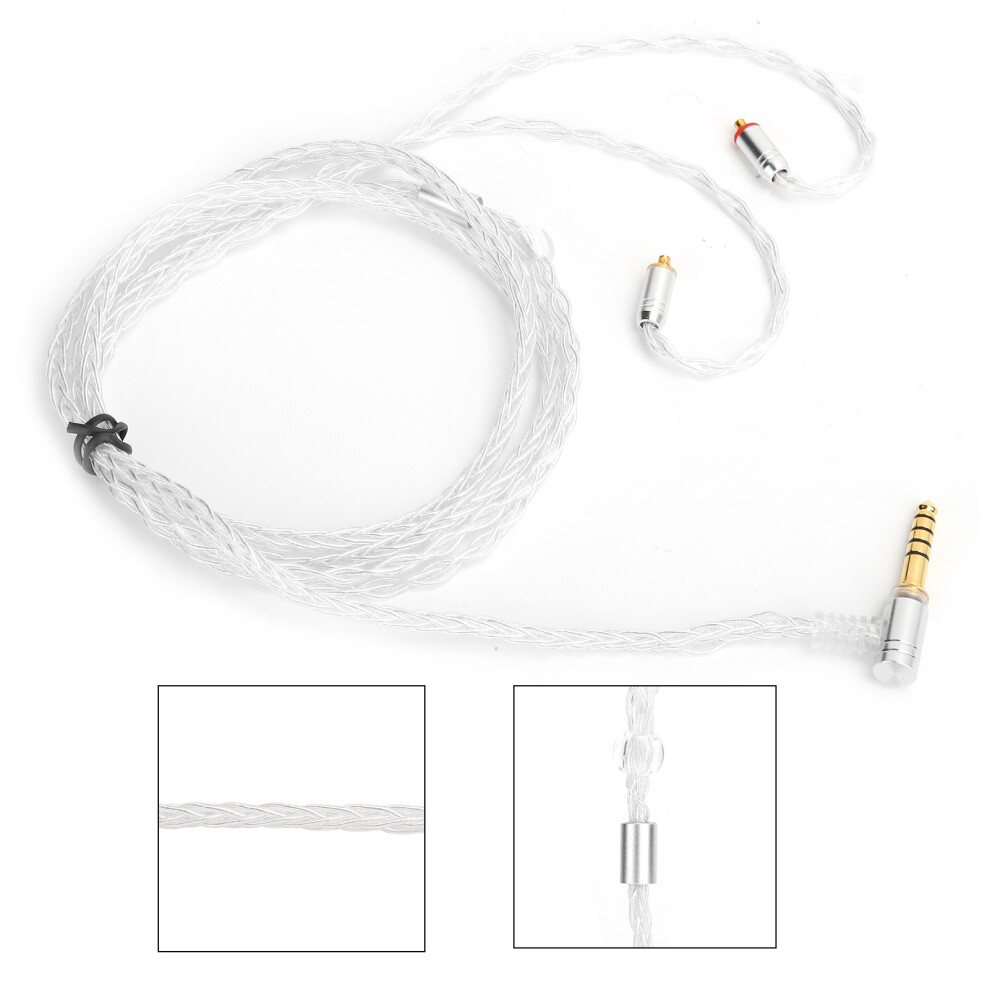 4.4Mm Mmcx Earphone Cable Replacement For Se215 Se535 Se846 Ue900 1.2M Transparent 7901378574526