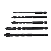 5PCS Masonry Drill Bits Set 1/4 Inch Hex Carbide Cemented