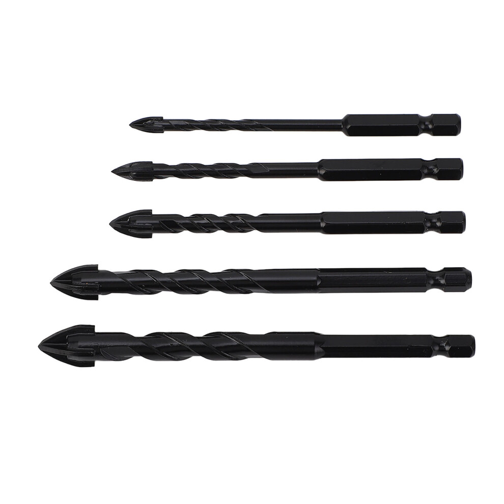 5Pcs Masonry Drill Bits Set 1/4 Inch Hex Carbide Cemented 5051378576289
