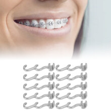 Langlebige orthodontische Schiebhaken aus Edelstahl, 10 Stück Ersatz