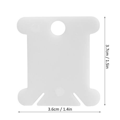 100Pcs Plastic Cross Stitch Bobbin Floss Thread Winding Boards 1