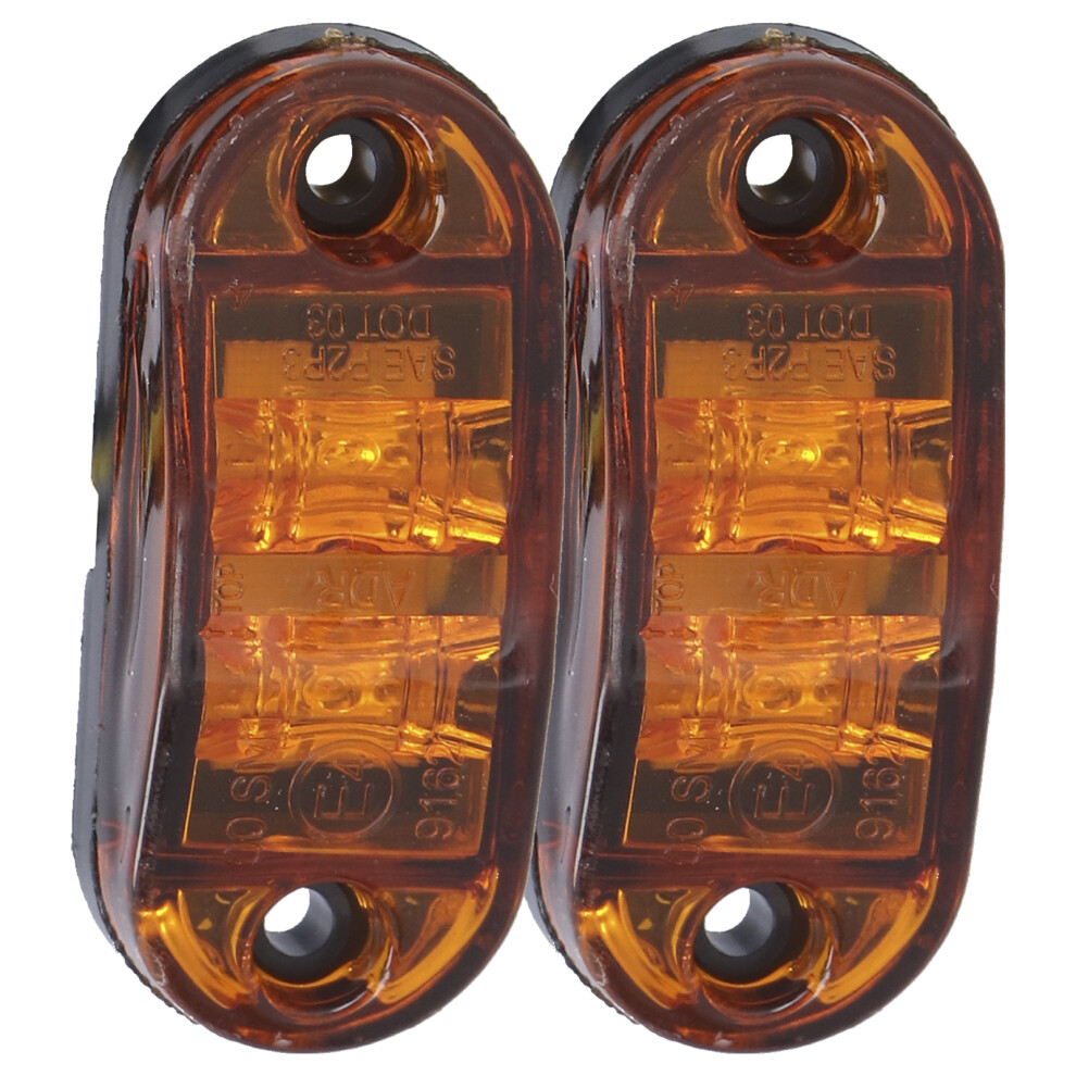 Energy Efficient 10-30V 2Led Marker For Trailers Yellow/Light 3411378582840
