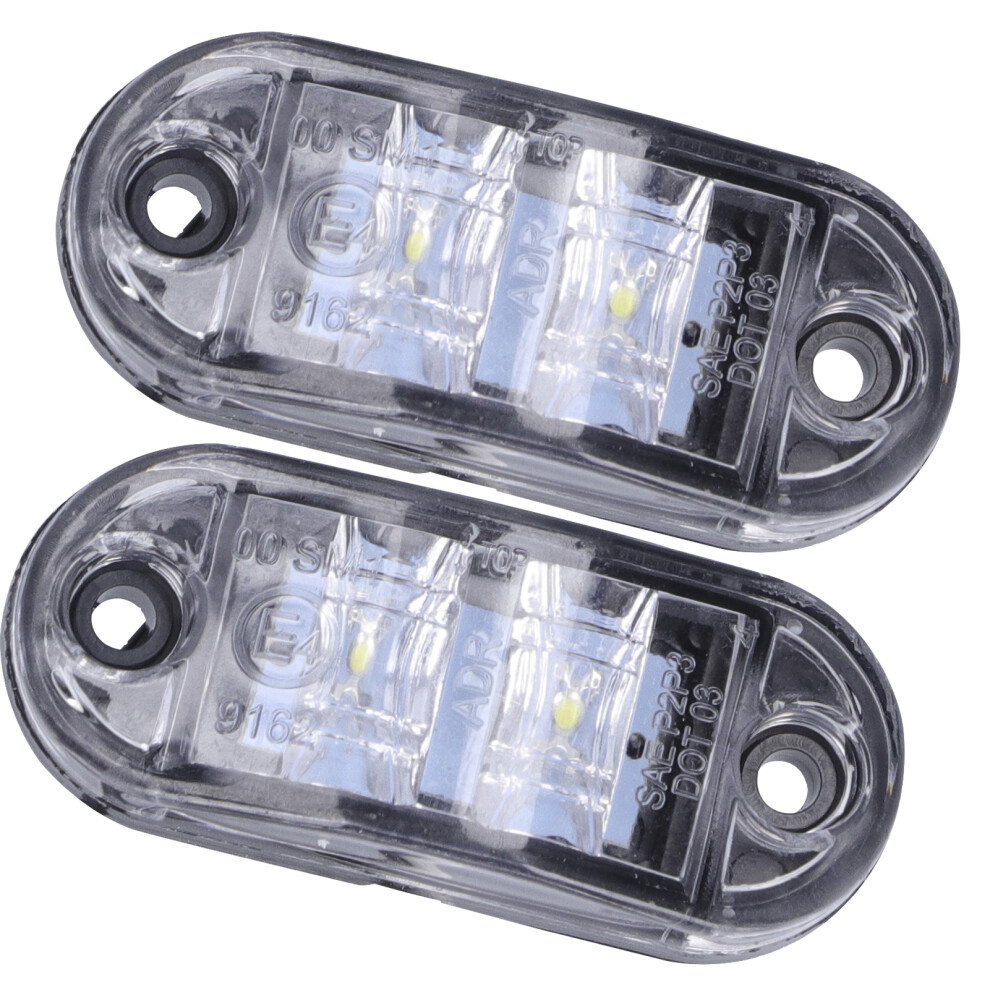 High Brightness 10-30V 2Led Side Marker Turn Signal For Vehicles Light/White 3531378582883