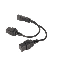 Vlamvertragende Y-splitterverlengkabel met trekbestendig ontwerp en stabiele signaaloverdracht voor meerdere audio-ingangen.