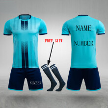 (8607-Free customized, 3XS(115-125cm)) Kid Football Jerseys Customize Children Soccer Uniform Shirts Futsal Sportswear Adult Child Team Outfit