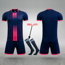 (8607-Dark blue, 4XL(185-190cm)) Kid Football Jerseys Customize Children Soccer Uniform Shirts Futsal Sportswear Adult Child Team Outfit