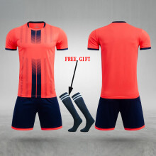 (8607-Orange, XS(135-145cm)) Kid Football Jerseys Customize Children Soccer Uniform Shirts Futsal Sportswear Adult Child Team Outfit