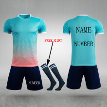 (8622-Free customized, 2XL(175-180cm)) Kid Football Jerseys Customize Children Soccer Uniform Shirts Futsal Sportswear Adult Child Team Outfit