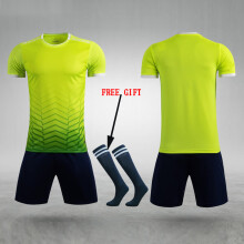 (8622-Bright green, M(155-165cm)) Kid Football Jerseys Customize Children Soccer Uniform Shirts Futsal Sportswear Adult Child Team Outfit
