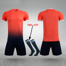 (8622-Orange, XL(170-175cm)) Kid Football Jerseys Customize Children Soccer Uniform Shirts Futsal Sportswear Adult Child Team Outfit