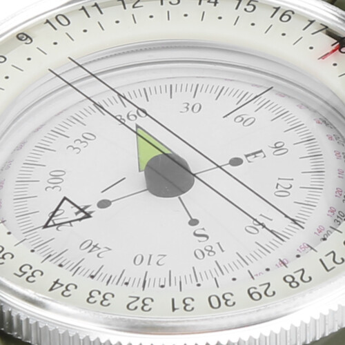 DC60‑2A Aluminium Alloy Foldable Compass Army Green, Multi-Function, 9x7x3cm 1