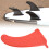 Environmental PVC Surfboard Fin for Longboard, Red, 230g 3