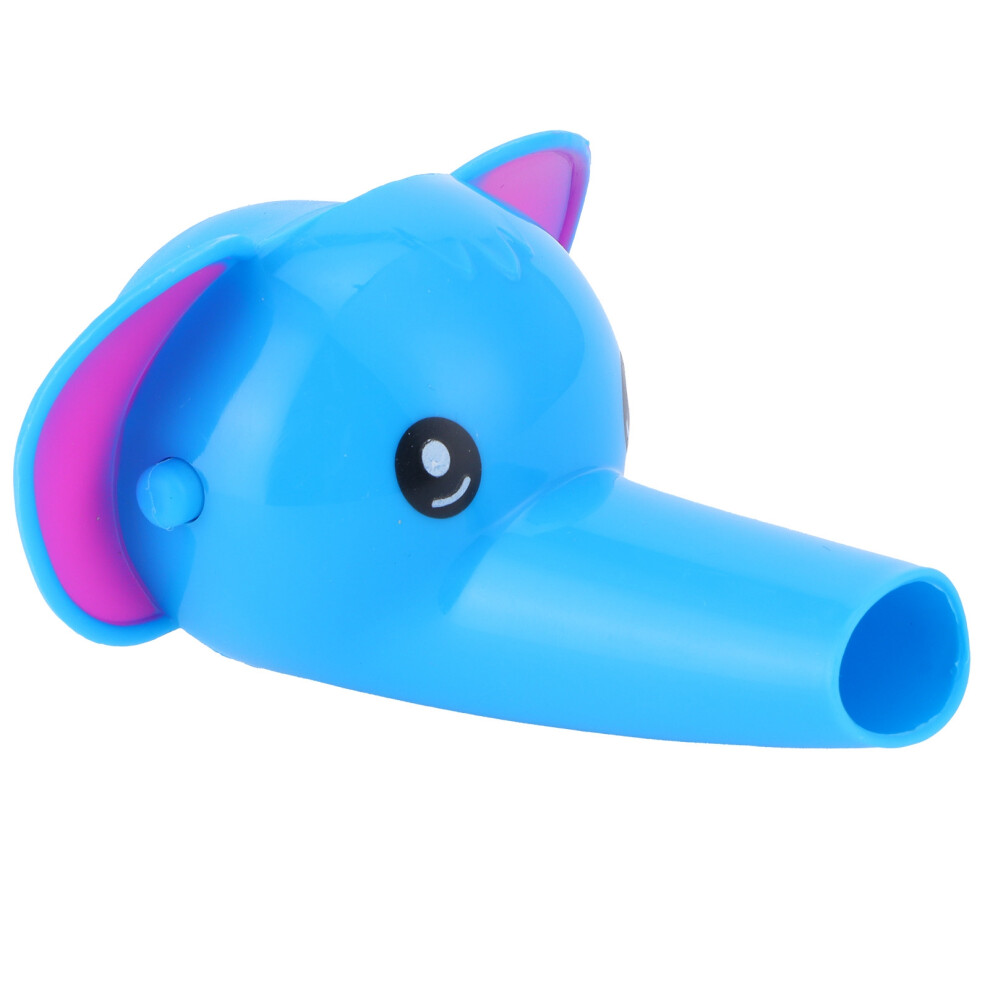 Cartoon Faucet Extender Nozzle For Kids Hand Washing - Silicone Blue