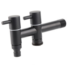 G1/2 Stainless Steel Water Faucet for Kitchen & Bathroom, Black, 12.8cm