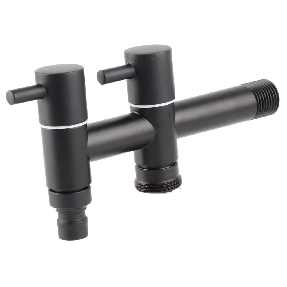 G1/2 Stainless Steel Water Faucet For Kitchen & Bathroom, Black, 12.8Cm 3241378587435