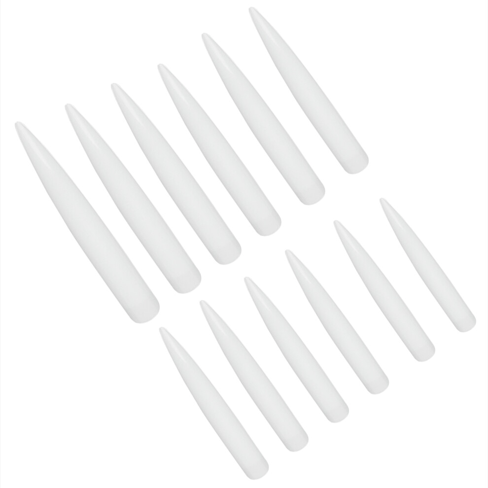 Extra Long Nail Tips Set 120PCS in Natural Color Perfect for DIY