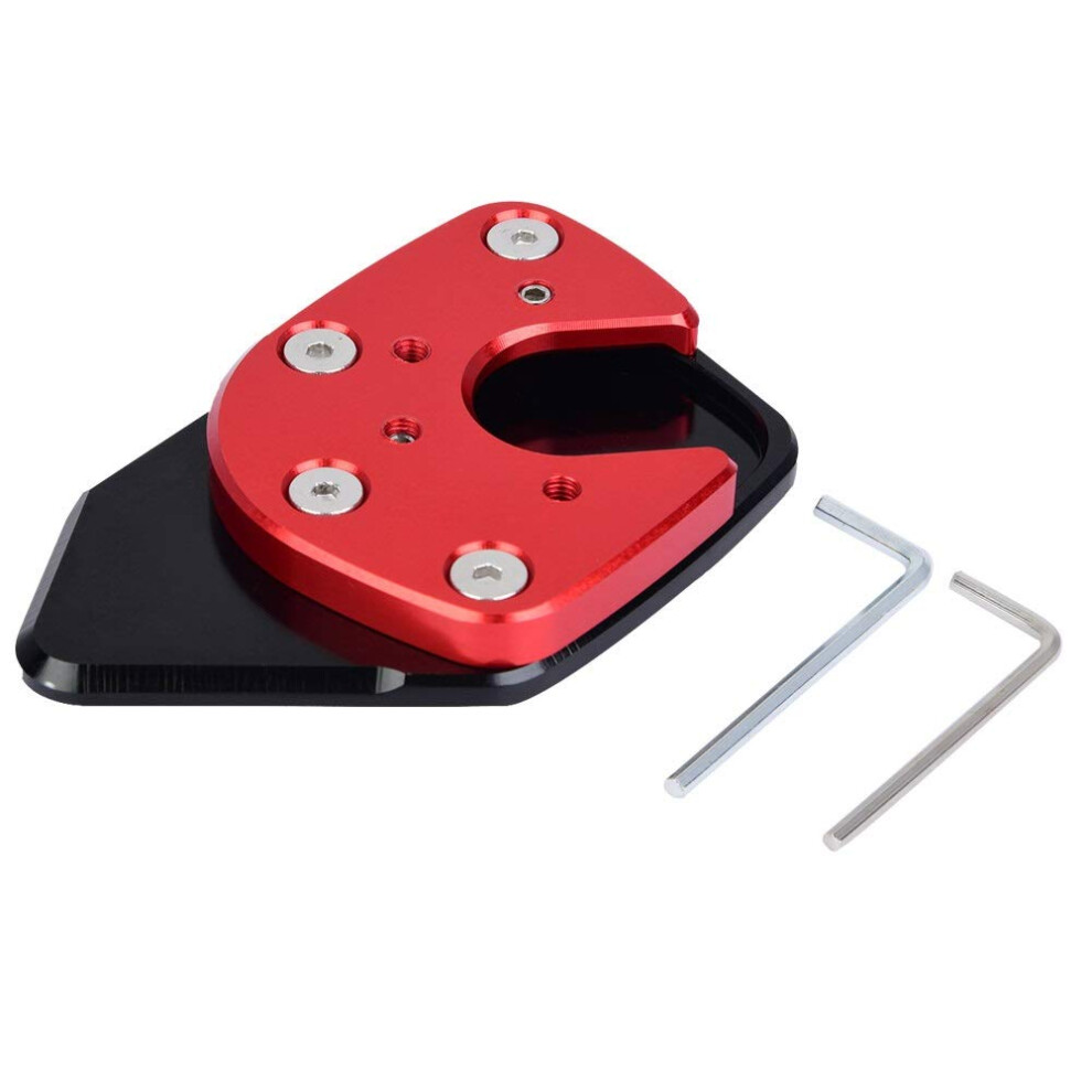 Motorcycle Side Stand Pad Antislip Kickstand Extension Pad Compatible With 1718 Red 9199774506892