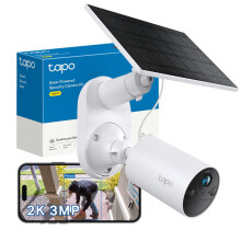 Tapo TC82 KIT 2K 3MP Battery Solar Security Camera Outdoor, Maintenance-free, Colour Night Vision, Outdoor Camera No Monthly Fee, Smart Person Detecti