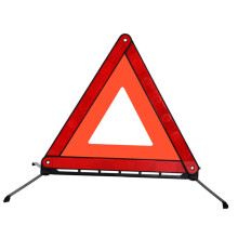 Emergency Warning Triangle with Visibility Reflective Strips for Day and Night Car Safety