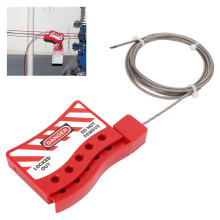 Premium Stainless Steel Lockout Cable Lock 6.56ft Reusable 5 Lock Positions
