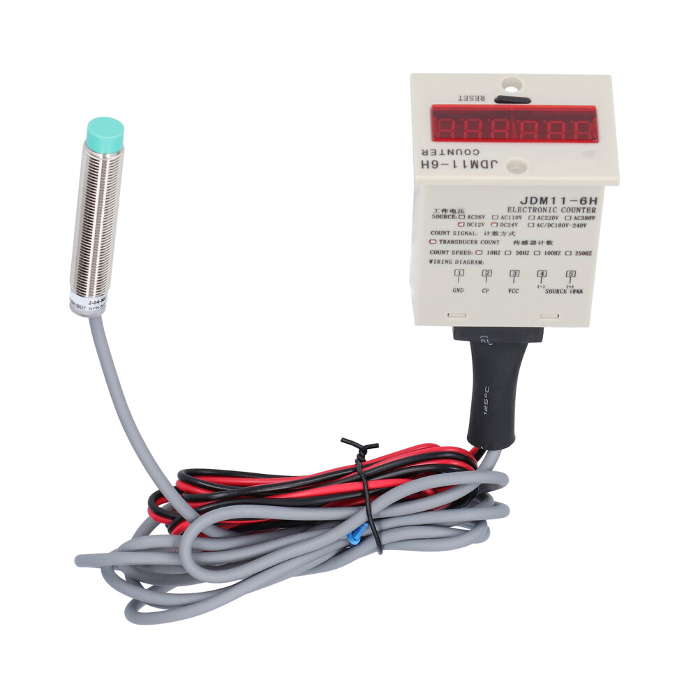 Digital Metal Object Counter Jdm11-6Hdc12-24V, 1-999999 Counts 3621382505210