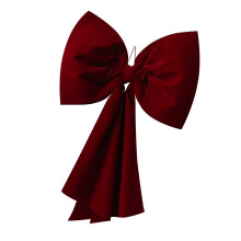 Elegante fluwelen strikken hangende decoratie-Bordeauxrood 80cm
