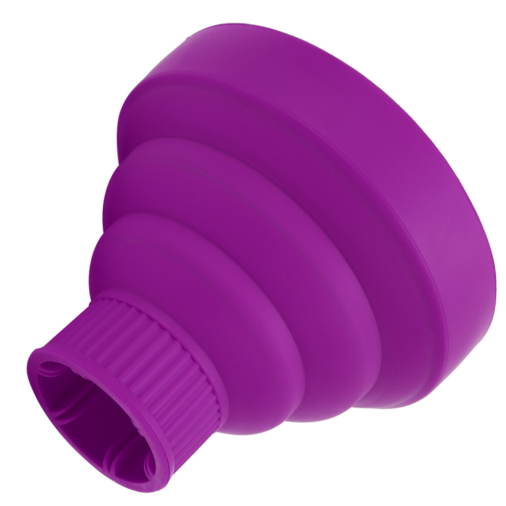 Purple Travel-Friendly Silicone Hair Dryer Diffuser Foldable Design