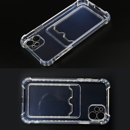 iPhone 11 Hülle mit Kartenhalter TPU transparent 2