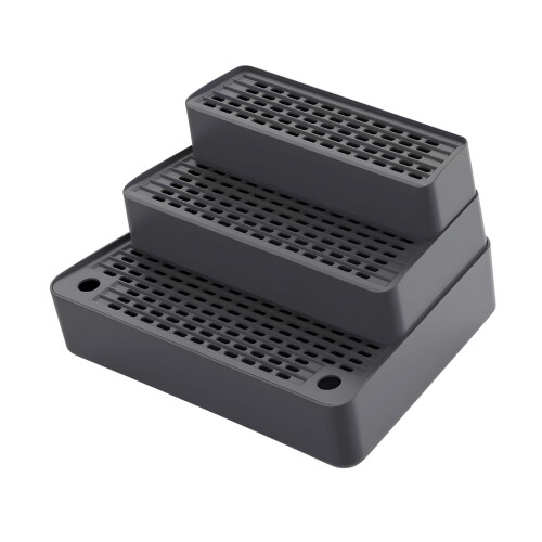 Permanent ABS Multiple Puss Waste Box Step Against-Light Grey