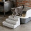Permanent ABS Multiple Puss Waste Box Step Against-Light Grey 4