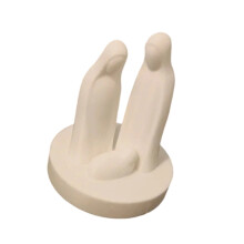 Uniek 3D-geprint christelijk kerststalbeeld voor spirituele-Wit