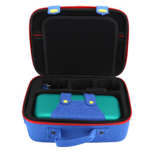 Travel Carrying Bag for Nintendo Switch, Portable Lightweight with Screen Protector Pocket Denim Fabric and EVA Structure Comfort Cover Included for J