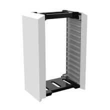 Innovative Video Game Organizer, Game Storage Tower with Space Saving Design for 12-disc Capacity, Modular Stackable Structure for Your Gaming Hub
