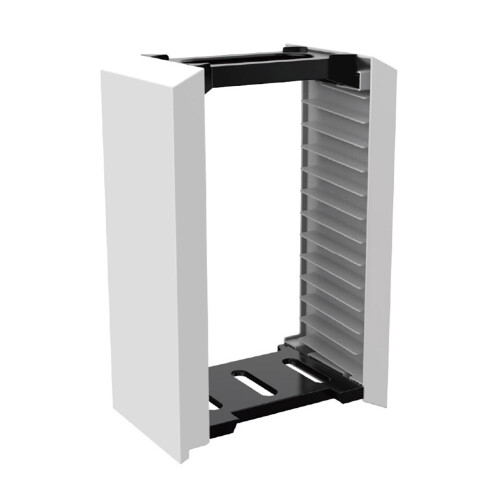 Innovative Video Game Organizer, Game Storage Tower with Space Saving Design for 12-disc Capacity, Modular Stackable Structure for Your Gaming Hub