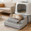 Permanent ABS Multiple Puss Waste Box Step Against-Light Grey 2
