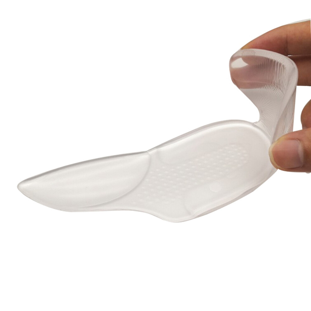Heel Grips Liners For Loose Shoes, Anti Slip Forefoot Cushion Inserts With Cushioned Support And Invisible Design Reusable Silicone Gel Pads For Foot