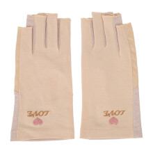 Fiber Cotton Manicure Gloves For Gel Curing, Flexible Wear Extensible With Barrier Protection, Breathable Individual Stitching Fingerless Gloves For