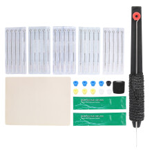 Hand Tattoo Kit For Beginners, Fast Easy Coloring Stainless Steel Disposable Tattoo Needle Set With Adjustable Holder Medical Grade Tattoo Supplies