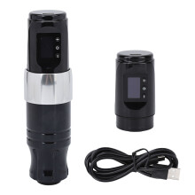 Máquina de tatuagem com comprimento de curso ajustável, sem fio, com caneta rotativa, motor sem núcleo, visor digital LED, coloração rápida e