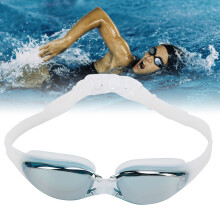 Lunettes de natation pour adultes UV anti-buée sans fuite bleu clair