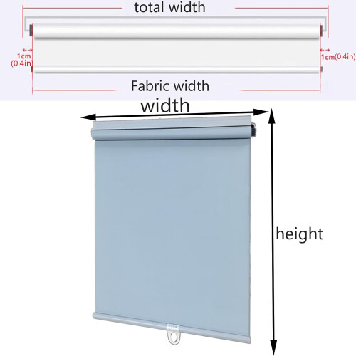 Retractable Blackout Roller Blind Automatic Shade Balcony Window Heat Insulation 100cm X 200cm 1