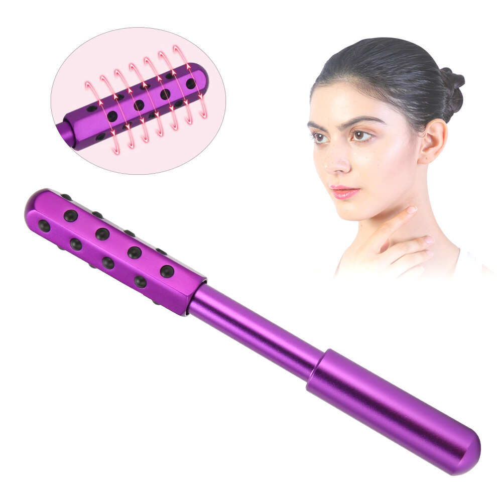 Purple Face Roller Massager With 24 Germanium Particles Skin Firming & Lifting