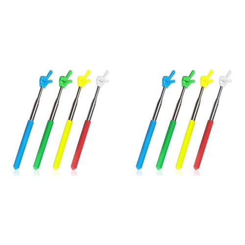 8 Pcs Teacher Pointer Stick Telescoping Hand Pointer Retractable Pointer Finger Reading Aid for Presentation Whiteboard