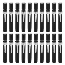 20 Pcs Black Aluminum Alloy Chalk Keeper Holder (Black)