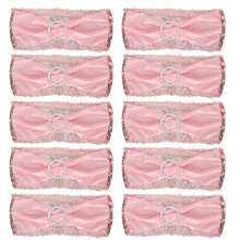 Esarfe de scaun confortabile și naturale, benzi elastice pentru scaune, funde din poliester spandex, material elastic, cerc reglabil, reutilizabil,